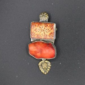 Vintage Amy Kahn Russell Pin/Pendant AKR silver